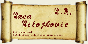 Maša Milojković vizit kartica